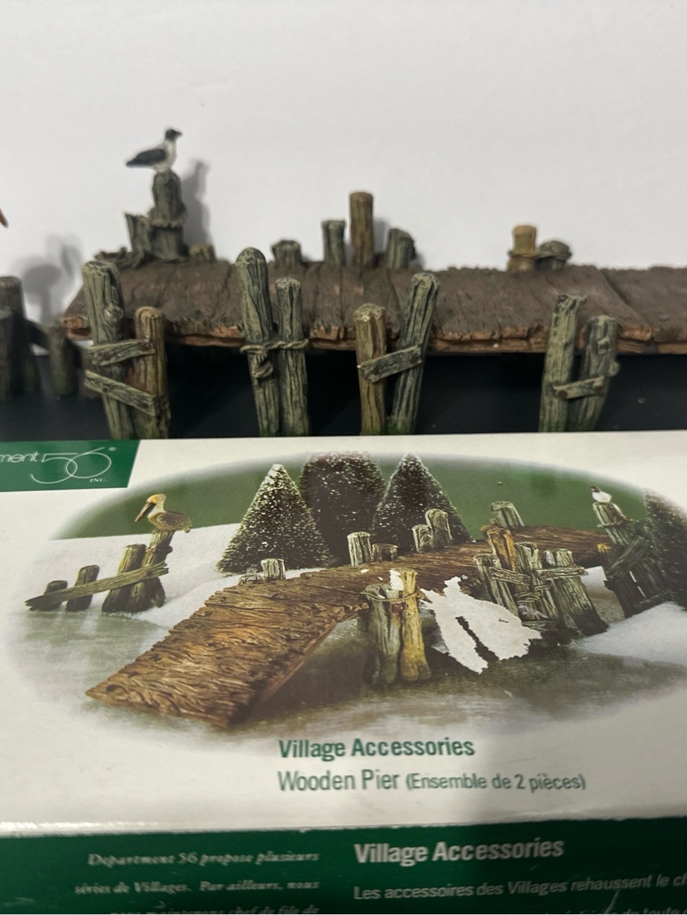 Department 56 Weathered Wooden Pier - Brown and Green